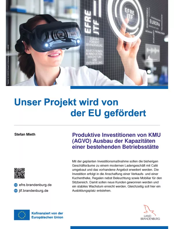 Förderung des Projektes von der EU